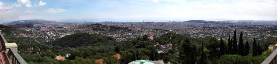 A panoramic view of Barcelona from Tibidabo