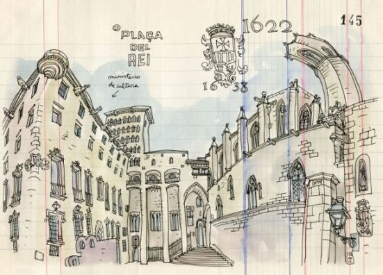 Illustration of Plaça del Rei