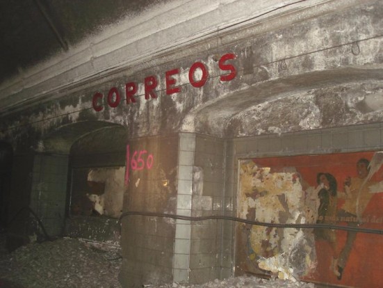 photo of the closed Correos station