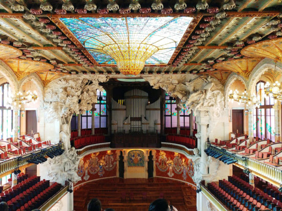 Inside the Palau de la Música Catalana
